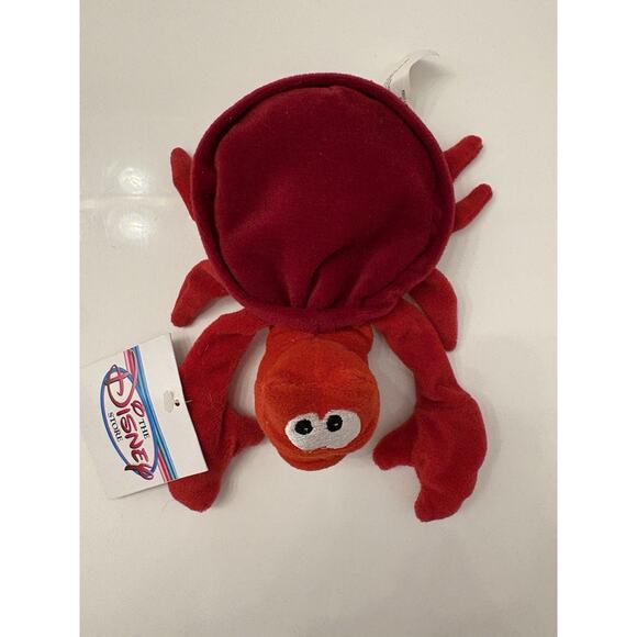 Disney Store the Little Mermaid Sebastian Plush Mini Bean Bag Toy with Tag - Picture 3 of 7